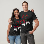 Herz Spielcontroller Videospieler Gaming Valenti T-Shirt (Unisex)