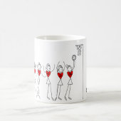 Herz-Spieler-Positionenlustiges Netball-Zitat Kaffeetasse (Mittel)