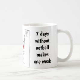Herz-Spieler-Positionenlustiges Netball-Zitat Kaffeetasse