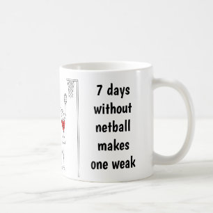 Herz-Spieler-Positionenlustiges Netball-Zitat Kaffeetasse