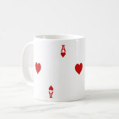 Herz-Spielkarte Kaffeetasse (Vorderseite Links)