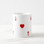Herz-Spielkarte Kaffeetasse (Mittel)