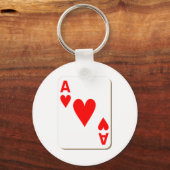 Herz-Spielkarte Schlüsselanhänger (Vorderseite)