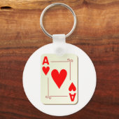 Herz-Spielkarte Schlüsselanhänger (Vorderseite)