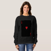 Herz-Spielkarte Sweatshirt (Vorne ganz)