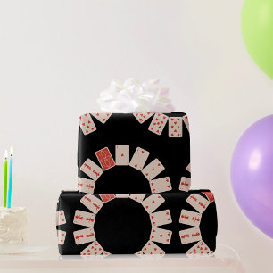 Herz Spielkarten Kreis Geschenkpapier