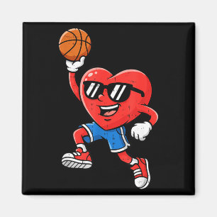 Herz spielt Basketball Valentinstag für jugendlich Magnet