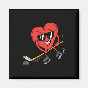 Herz spielt Eishockey Valentinstag Liebe Sport Magnet