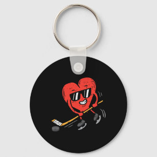 Herz spielt Eishockey Valentinstag Liebe Sport Schlüsselanhänger