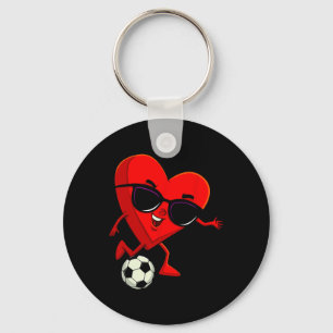Herz spielt Fußball Süßer Valentinstag Sport Ich Schlüsselanhänger