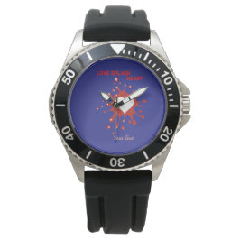 Herz-Splash-Art – Kreatives Liebesausdruck-Design Armbanduhr
