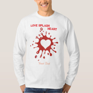 Herz-Splash-Art – Kreatives Liebesausdruck-Design T-Shirt
