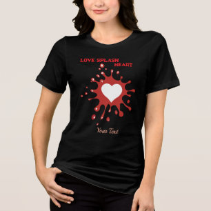 Herz-Splash-Art – Kreatives Liebesausdruck-Design Tri-Blend Shirt