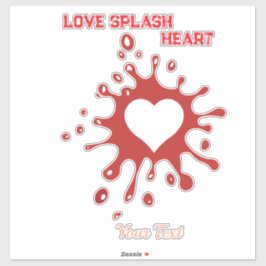 Herz-Splash-Kunst – Kreative Liebesausdrucksdesign Aufkleber