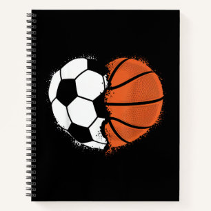 Herz Sport Fußball Basketball Ball Liebhaber Valen Notizblock