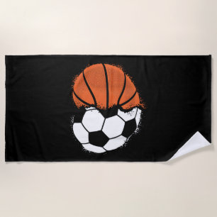 Herz Sport Fußball Basketball Ball Liebhaber Valen Strandtuch