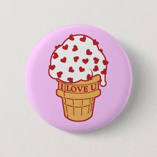 Herz Sprinkle Ice Cone Button (Vorderseite)