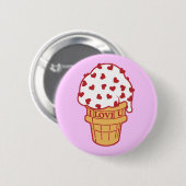 Herz Sprinkle Ice Cone Button (Vorne & Hinten)