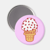 Herz Sprinkle Ice Cone Magnet (Vorderseite/Rückseite)