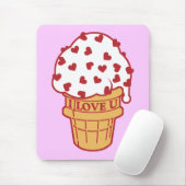 Herz Sprinkle Ice Cone Mousepad (Mit Mouse)