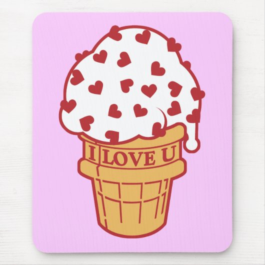 Herz Sprinkle Ice Cone Mousepad (Vorne)