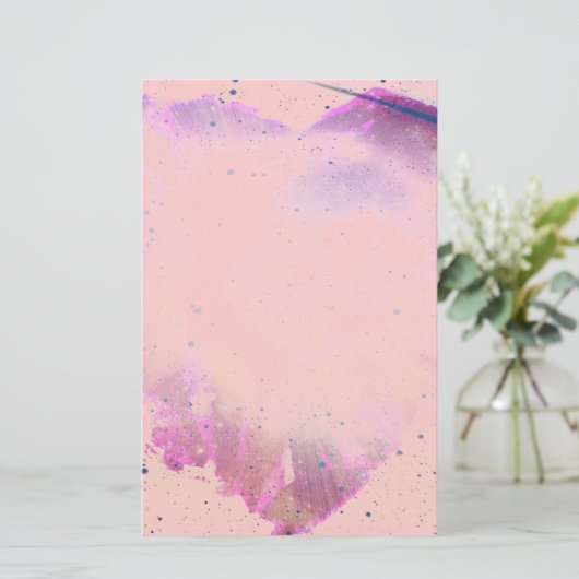 Herz-Spritzer Briefpapier (Stehend Vorderseite)
