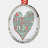 Herz - stärker silbernes ornament (Links)