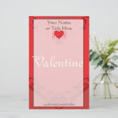 Herz Stationery Briefpapier (Stehend Vorderseite)