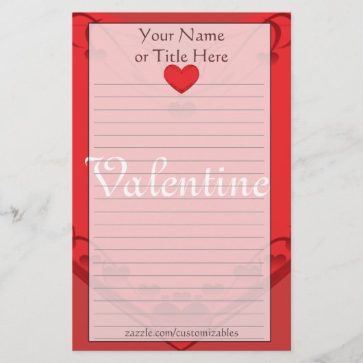 Herz Stationery Briefpapier (Vorderseite)