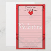 Herz Stationery Briefpapier (Vorne/Hinten)