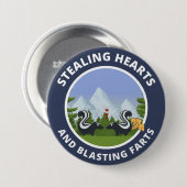 Herz stehlen und Furzen strahlen Button (Vorne & Hinten)