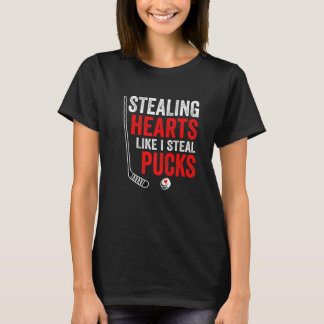 Herz stehlen wie ich Pucks stehle Valentinstag H T-Shirt