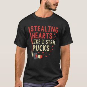 Herz stehlen, wie ich stehle Pucks Hockey Valentin T-Shirt