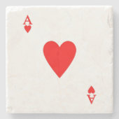 Herz Steinuntersetzer (Vorderseite)