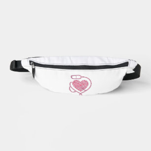 Herz Stethoskop Medizin Liebe Vektor-Shirt-Design Bauchtasche