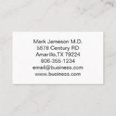 Herz-Stethoskop-Visitenkarte Visitenkarte (Rückseite)