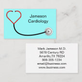 Herz-Stethoskop-Visitenkarte Visitenkarte (Vorne/Hinten)