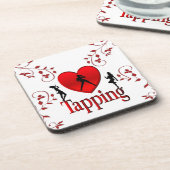 Herz-Stich-Tanzdesign Getränkeuntersetzer (Linke Seite)