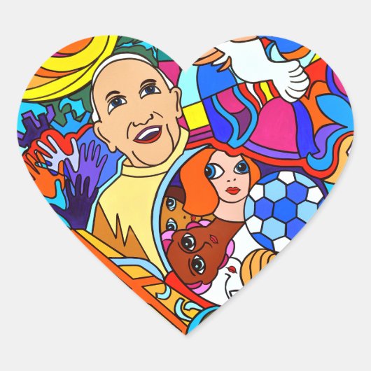 Herz Sticker Set, glänzend oder matt (Vorderseite)