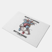 Herz-Stoppen des Rhythmus innerhalb des Fußmatte (Schrägansicht)