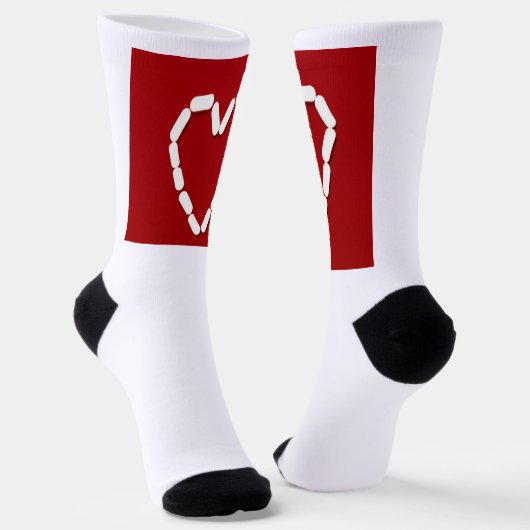 Herz. Stoppt die Depression. Crew Socken (Gewinkelt)