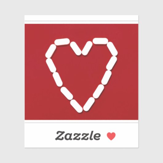 Herz. Stoppt die Depression. Individuell-geschnitt Aufkleber (Blatt)