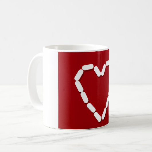 Herz. Stoppt die Depression. Tasse (Vorderseite Links)