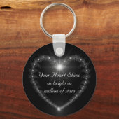 Herz strahlt so hell wie Millionen Sterne Schlüsse Schlüsselanhänger (Vorderseite)