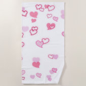 Herz Strandtuch (Vorderseite)