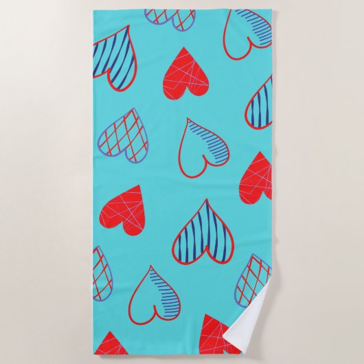 Herz Strandtuch (Vorderseite)