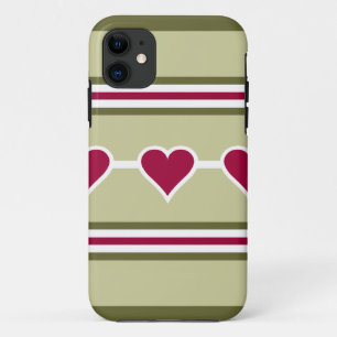 Herz & Streifen iPhone 5 Case-Mate Hülle