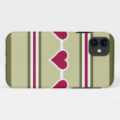 Herz & Streifen iPhone 5 Case-Mate Hülle (Rückseite (Horizontal))