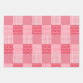 Herz, Streifen und Umschlagpapier Geschenkpapier Set (Vorderseite 3)