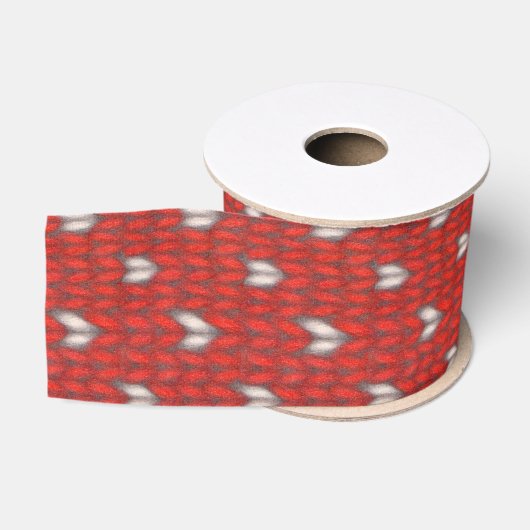 HERZ STRICK 3" Grosgrain Ribbon Ripsband (Spule)